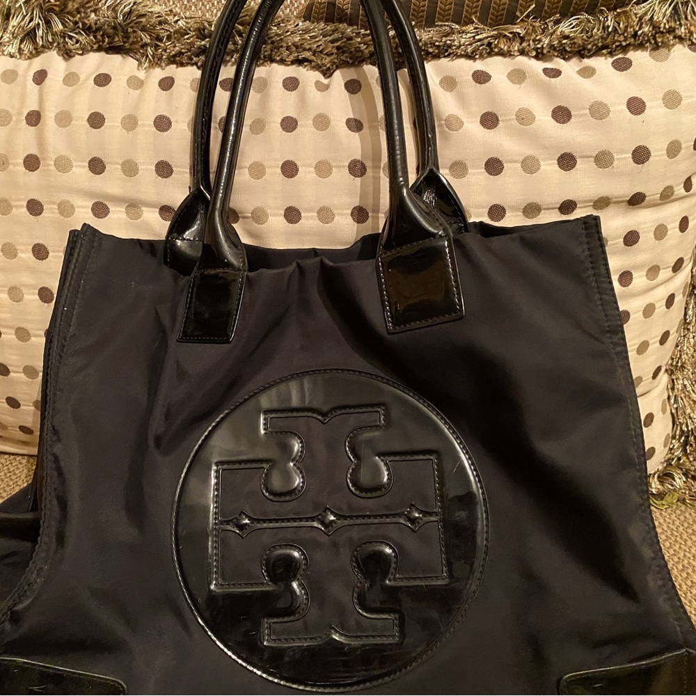 Black Tory Burch nylon tote